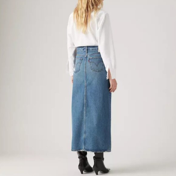 Levi's Ankle Column Skirt- Sz 33 - Picture 2 of 7